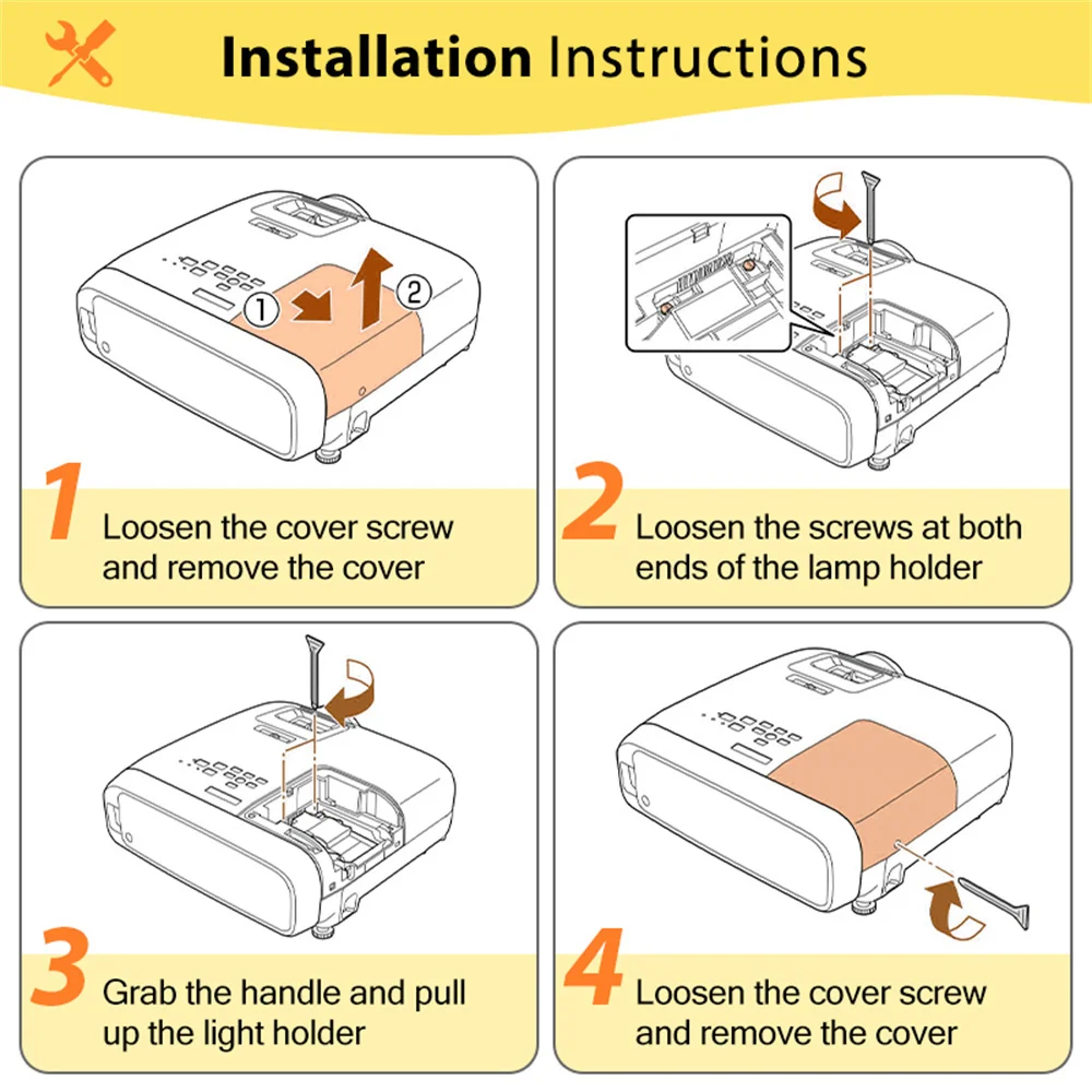 Запасная лампа проектора AH-45002 с корпусом для головного света (справа)