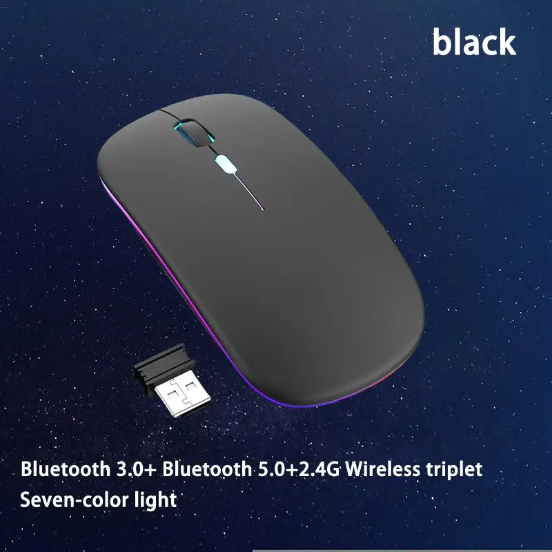 

Revolutionize Your Computing Experience with the Ultimate Silent Wireless Mouse - Rechargeable, Bluetooth, Illuminated and Esse