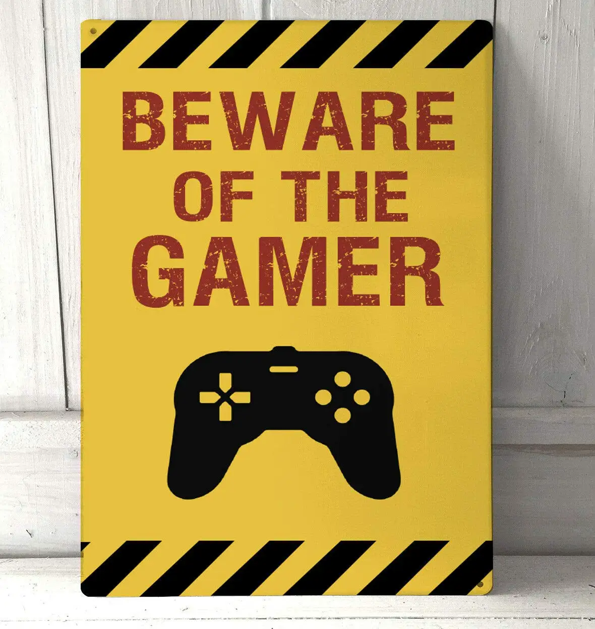 VinMea Остерегайтесь геймера Цитата символ значок подарок идея металлический налет подарок идея для состаренной металлической комнаты знак Стена ретро арт значок, 8