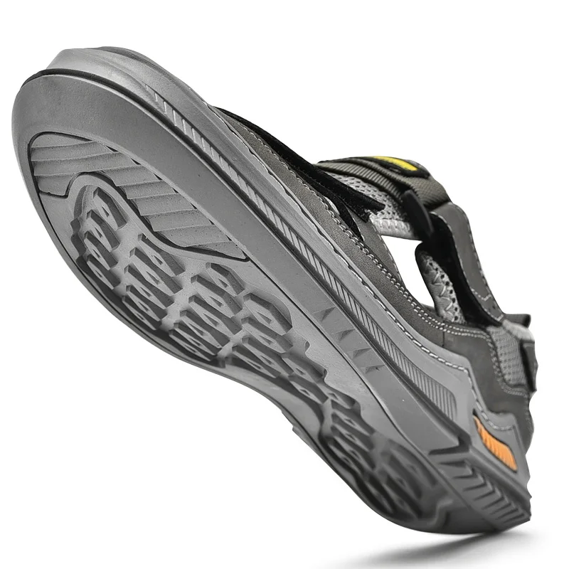 HIKEUP Summer Men Sandals Mesh Breathable Outdoor Sports Leisure Shoes Hand-Made Anti-Collision Wear-Resistant Quick-Drying