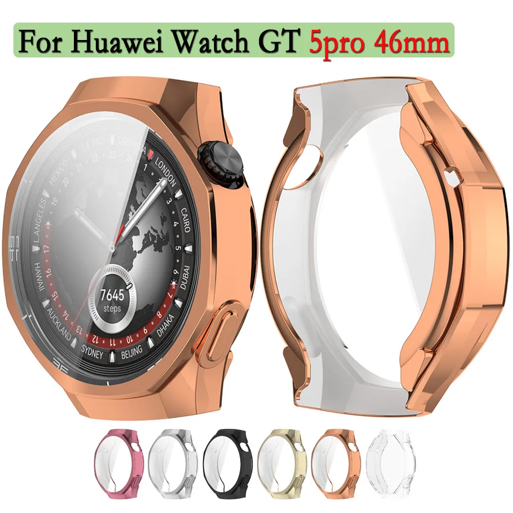 Чехол для часов Huawei Watch GT 5pro 46 мм прочный и мягкий чехол из ТПУ защитный экрана с