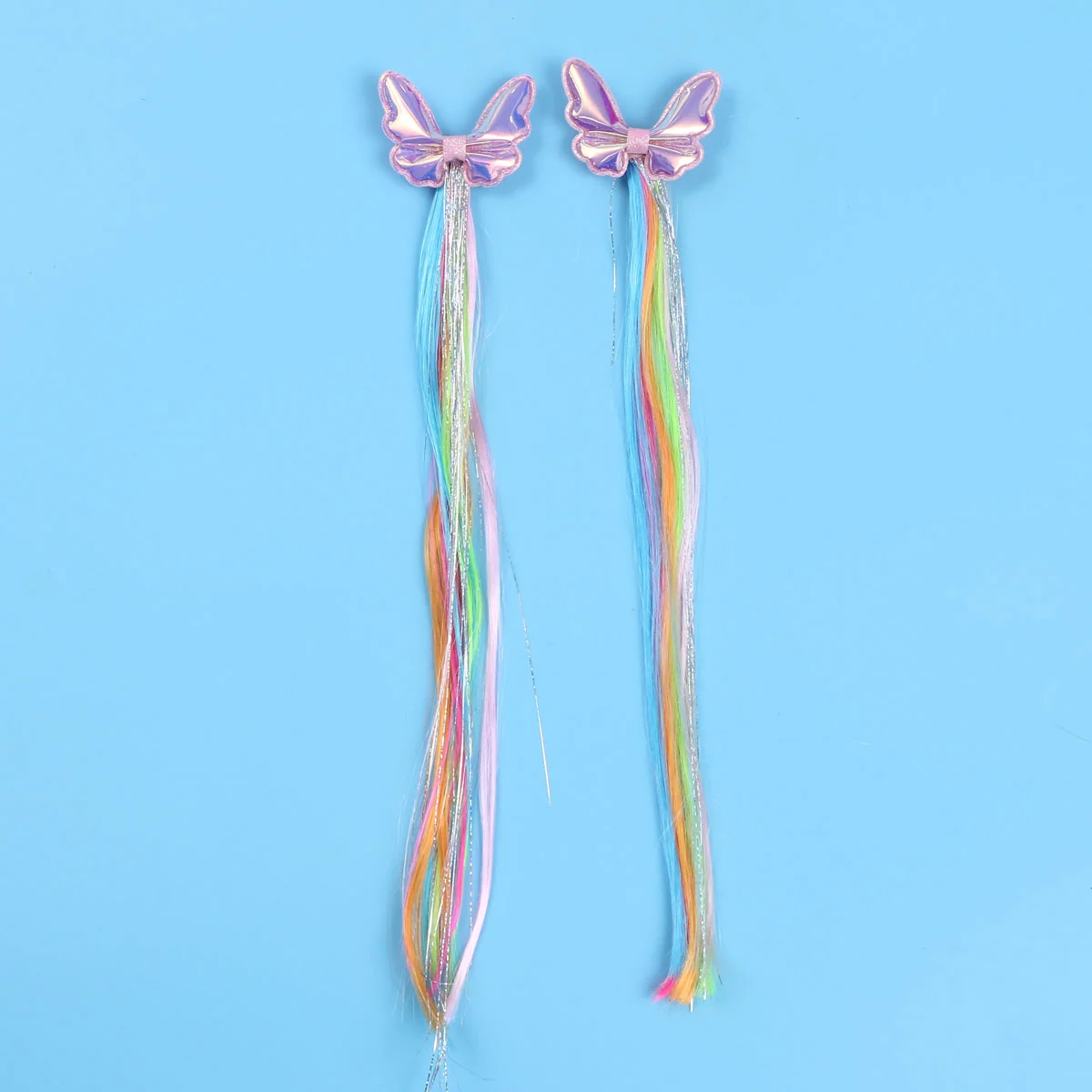 

2Pcs Hair Clips Hair Tassel Headdress Hair Decoration Gradient Barrette for Kids Girls Children
