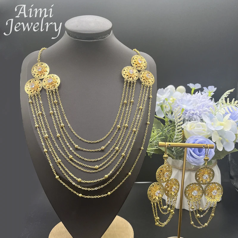 Оригинальный комплект ювелирных изделий с покрытием из 18-каратного золота