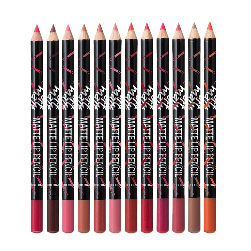 

12 Matte Lip Liner Lipstick Pen Lip Lip Shaping Lipstick for and