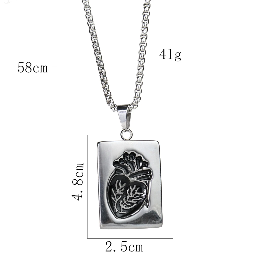 1 пара подвеска в виде сердца из нержавеющей стали |