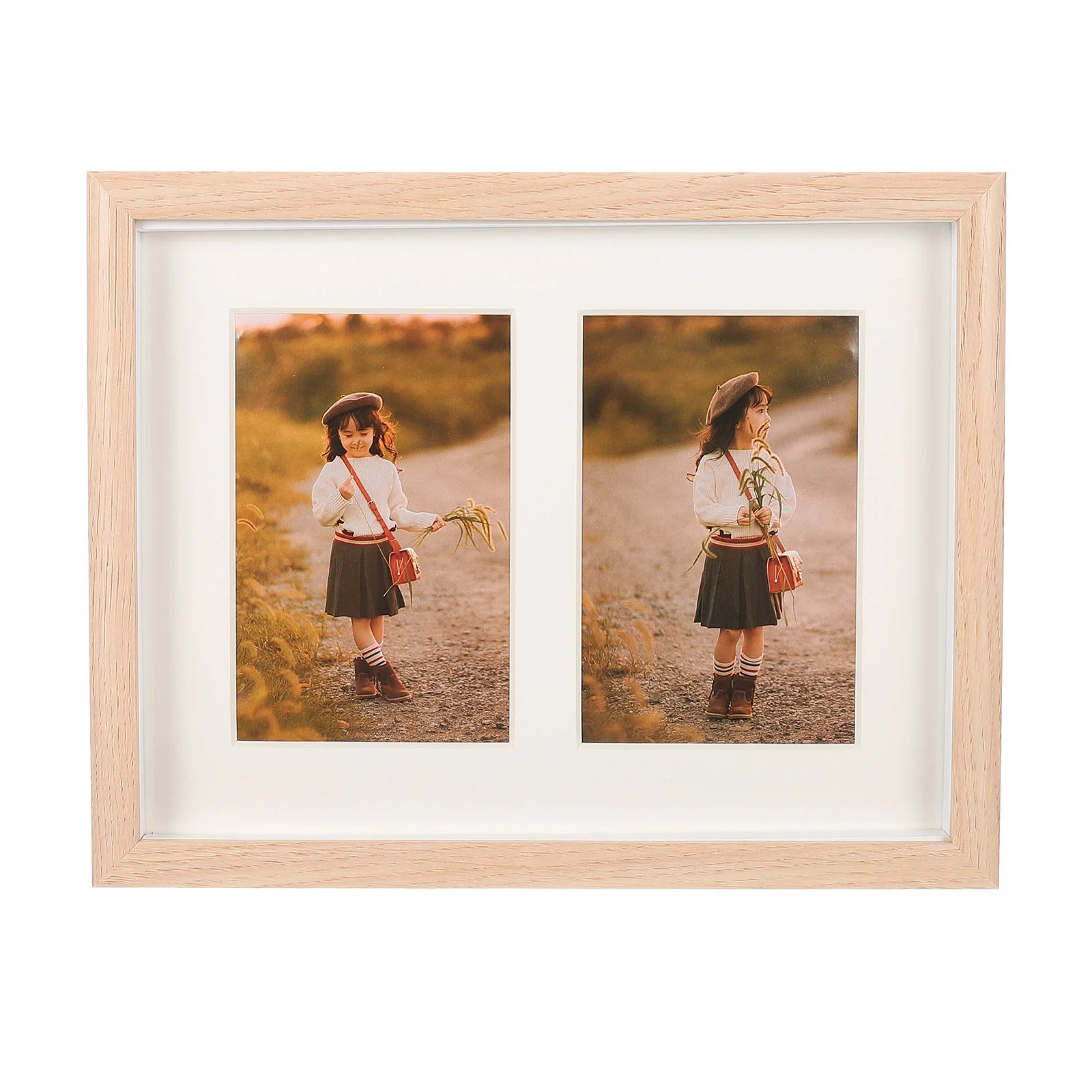 

Photo Frame Wood Wooden Simple Style Display Container Holder Creative Desktop Picture