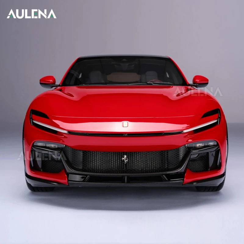 Aulena OEM стиль сухой углеродный Корпус Комплект для Ferrari puroкрови передний сплиттер