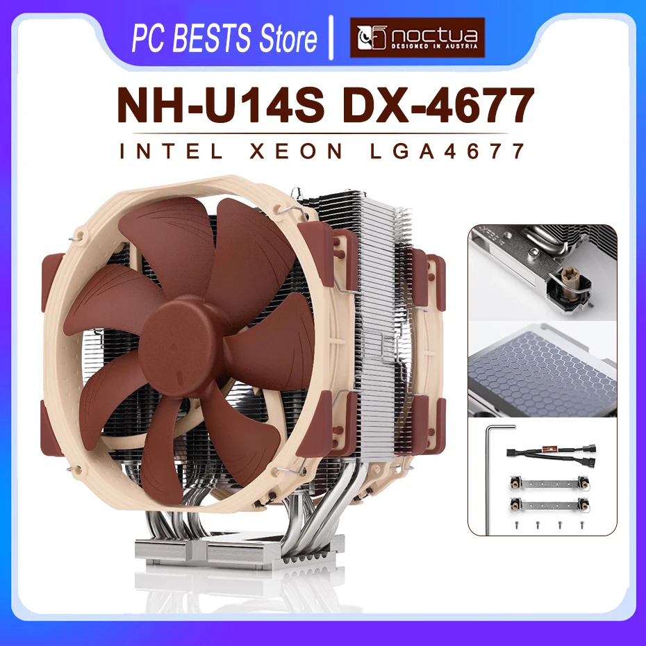 

Noctua NH-U14S DX-4677 Server Radiator High Performance Heat Dissipation NF-A15 PWM Premium Cooling Fan Intel LGA4677