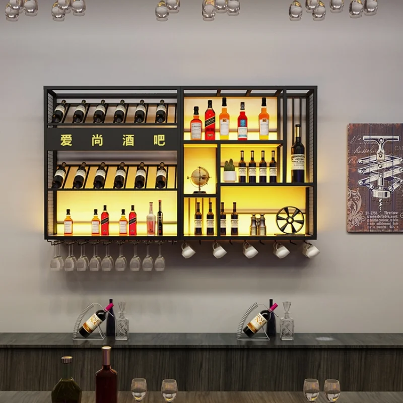 Винный шкаф для гостиной бара ликера минималистичная полка настенная