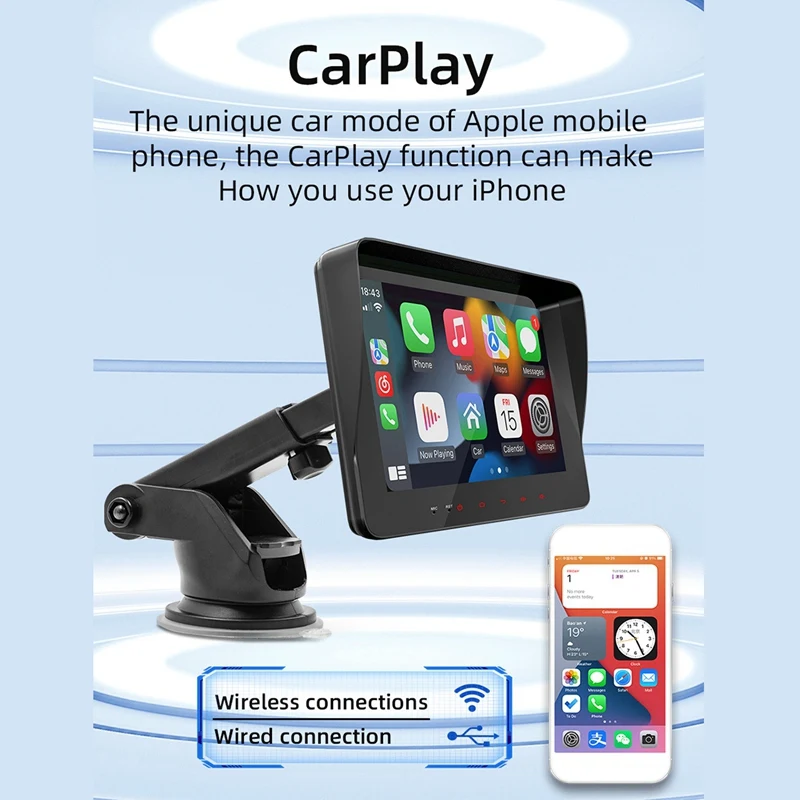 B5310 7-дюймовый автомобильный MP5 видеоплеер портативный Carplay Универсальный прочный