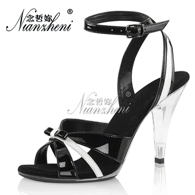 

Gladiator 4 Inches Sandals Peep Toe Stripper Bride Women Fashion 10cm Dress Sexy Fetish Exotic High Heels Shoes Concise Models