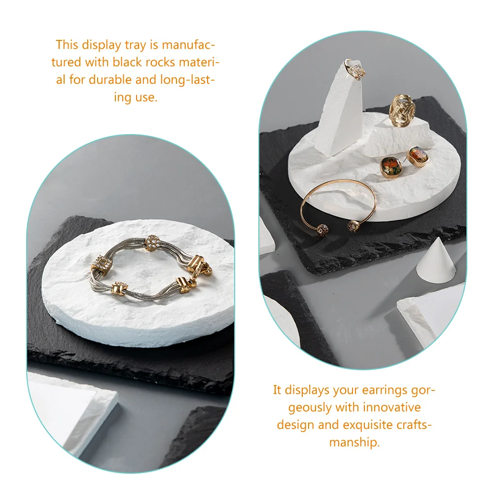 Jewelry Tray Dish Trinket Plate Slate Ring Holder Display Sushi Board Plates Tree Towers Decorative Organizer Necklace Showcase