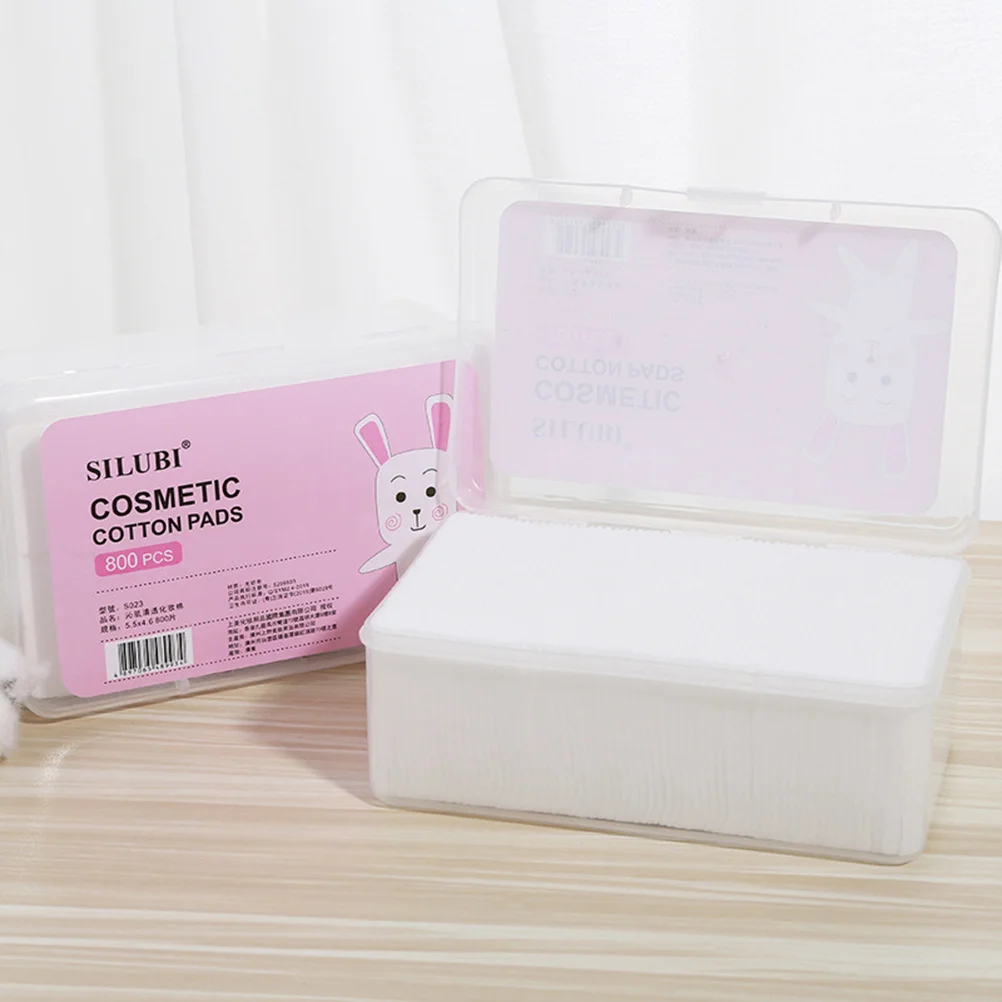 

800pcs Makeup Facial Pads Makeup Supplies Makeup Tools Skin-friendly Cleaner Make Up Remover for Face Women Size M White