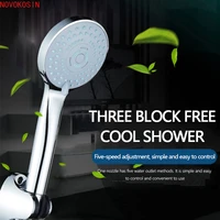 bath shower adjustable 5 modes adjustable jetting shower head water saving handheld bathroom spa shower bath head