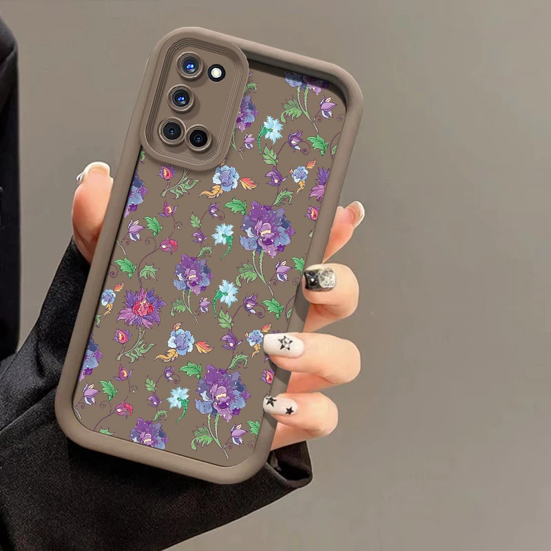 Фото Матовый силиконовый чехол для Xiaomi Redmi Note 14 13 Pro Plus 12 Turbo 12S 11S 11T 11 Pro с цветочным узором, противоударный №5
