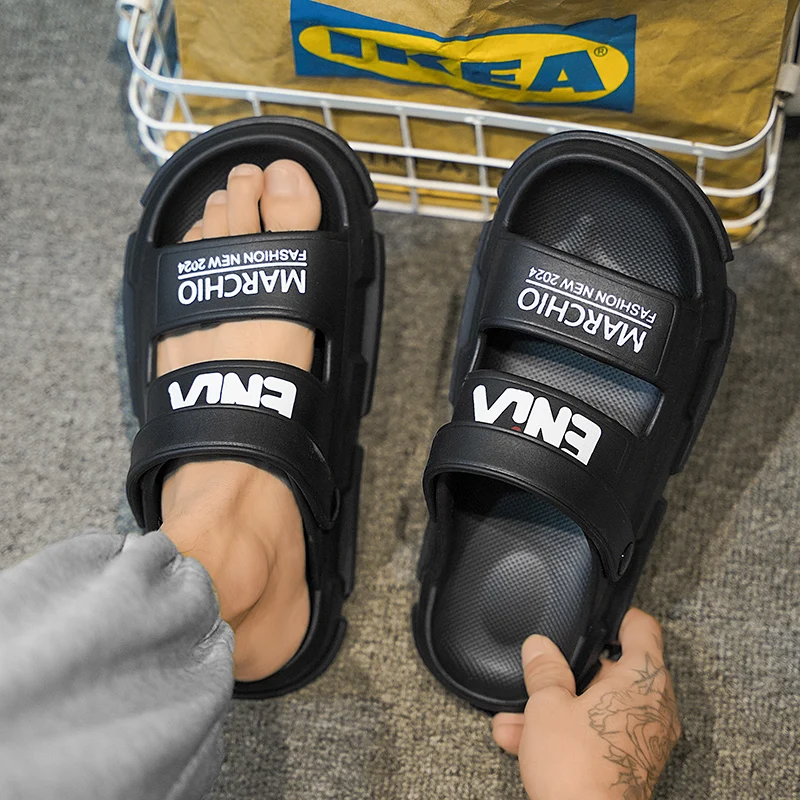 Шлепанцы Baobao мужские кожаные сандалии на плоской подошве низкая цена кроссовки