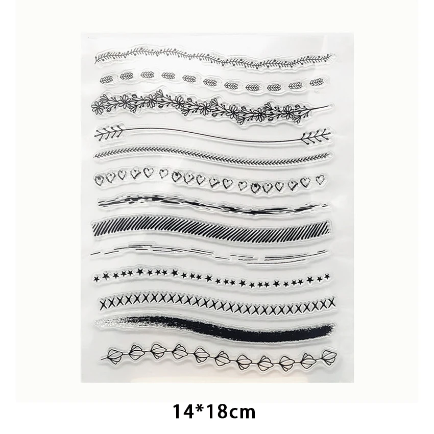 

lace and Plants Clear Stamps for DIY Scrapbooking Card Fairy Transparent Rubber Stamps Making Photo Album Crafts Template