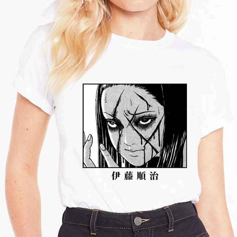 Женская футболка с коротким рукавом Shintaro Kago Винтажная в стиле Харадзюку женская