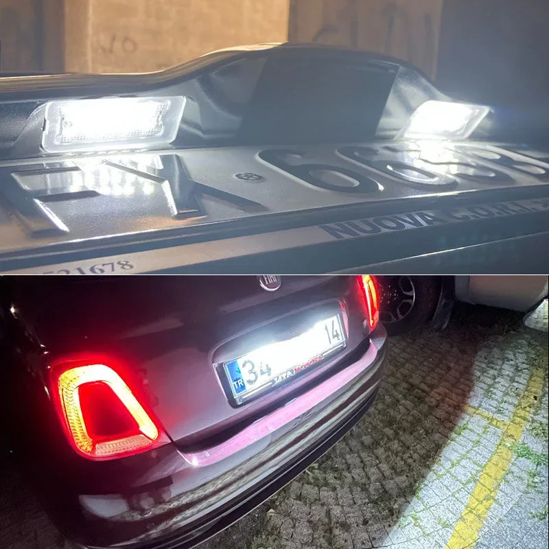 Комплект из 2 светодиодных ламп Canbus для подсветки номерного знака Fiat 500 500C Abarth 2007-2020 годов выпуска (art.: 3920dbbd5decf) - 3920dbbd5decf