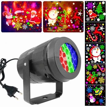 LED Christmas Projector Lamp 360 Rotatable Indoor Outdoor Projector Lamp Holiday Party Christmas Decoration LED Lighting 4