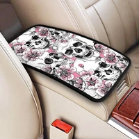 four seasons car armrest cover mat floral skull breathable center handle box pad cushion pink cherry car interior accessories