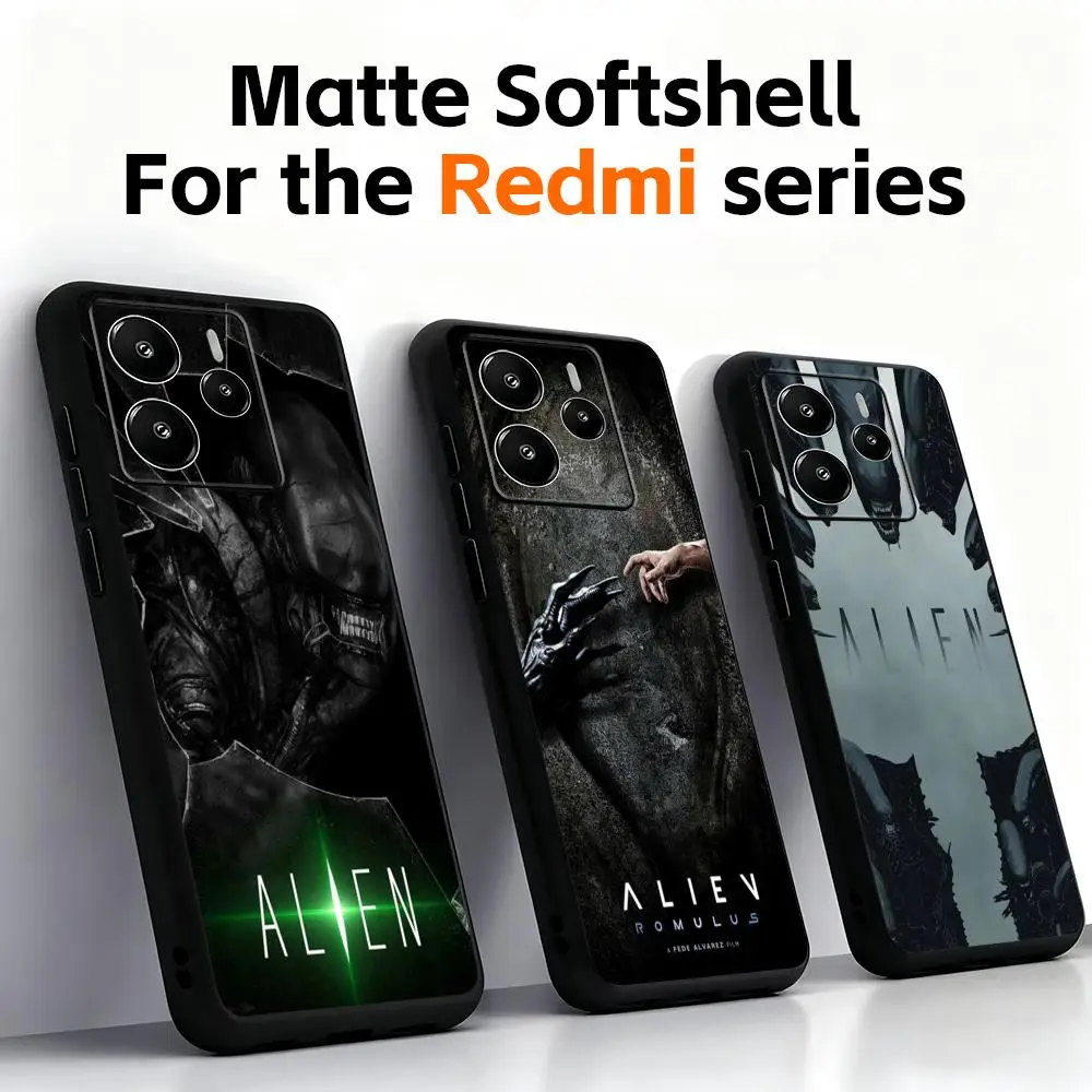 Фото Чехол для телефона Alien Romulus Super Cool Poster для Redmi Note 14 13 12 11 Pro Plus S 5G 14C A3, мягкий черный чехол для телефона №1