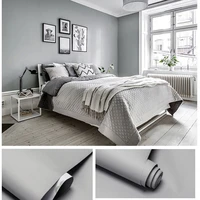 3m gray wallpaper self adhesive waterproof and moisture proof washable bedroom furniture renovation background sticker