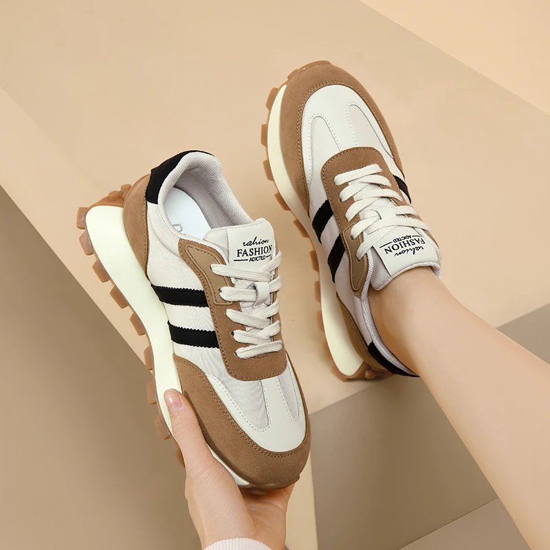 Женские кроссовки на толстой подошве повседневные с мягкой подошвой обувь в