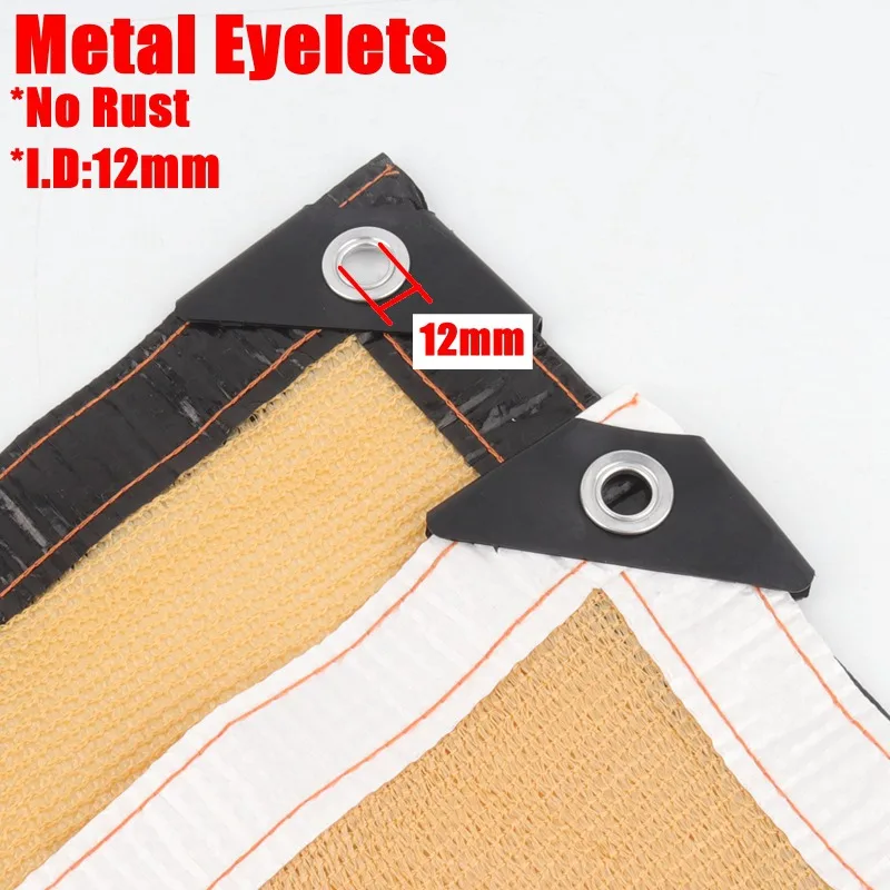 Бежевая Солнцезащитная сетка садовая беседка анти-УФ HDPE тент Солнцезащитный