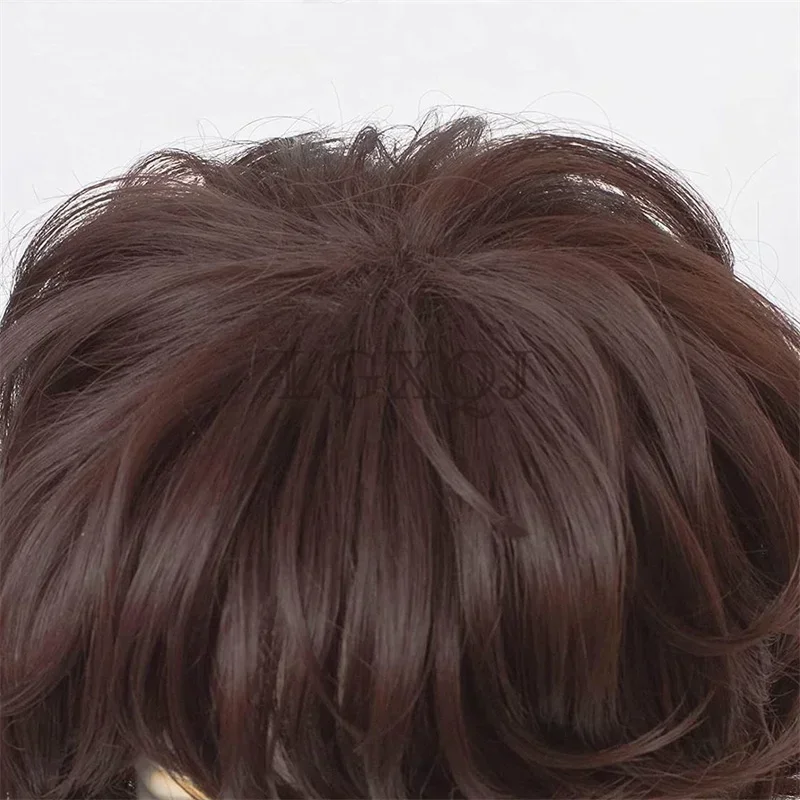 Dazai Osamu Bungou Stray Dogs Парик Косплей Короткие Темно-Коричневые Термостойкие Волосы