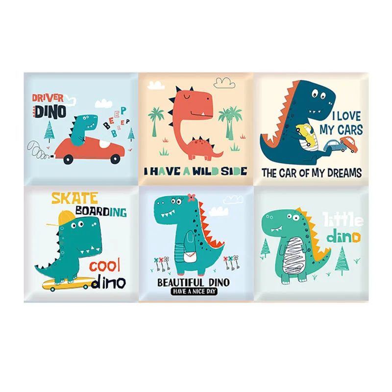 Наклейки на стену с изображением динозавра самоклеящаяся доска изголовьем из