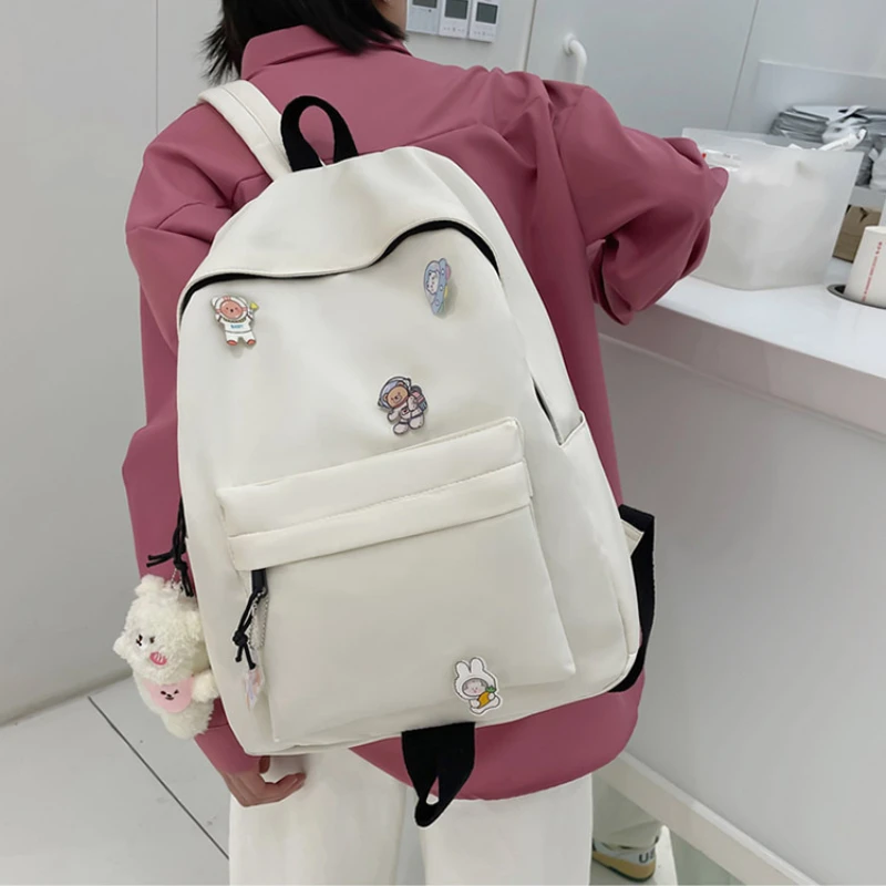 

Women's Backpack Canvas Female School Backpacks Class Bags for Girls 2022 Large Middle School Laptop Bagpack Mochila Feminina