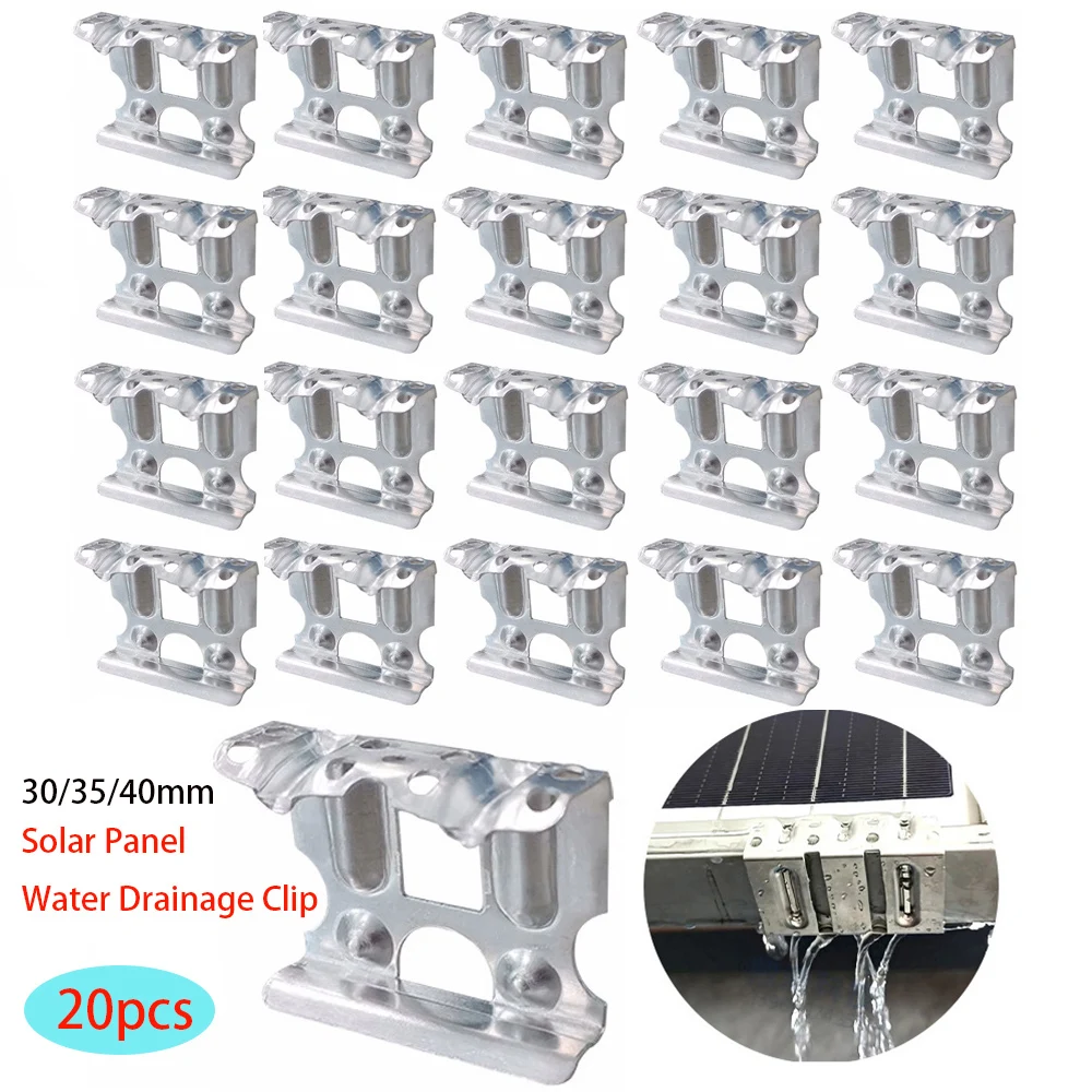 20 шт. 30/35/40 мм зажим для дренажа воды на солнечной панели алюминиевый
