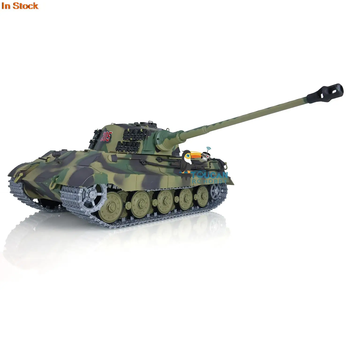 Фото Радиоуправляемый танк HENG LONG 1/16 7.0 King Tiger с улучшенной системой FPV и откатом ствола, модель 3888A 360 °   Для мальчиков TH17528-SMT4 №1