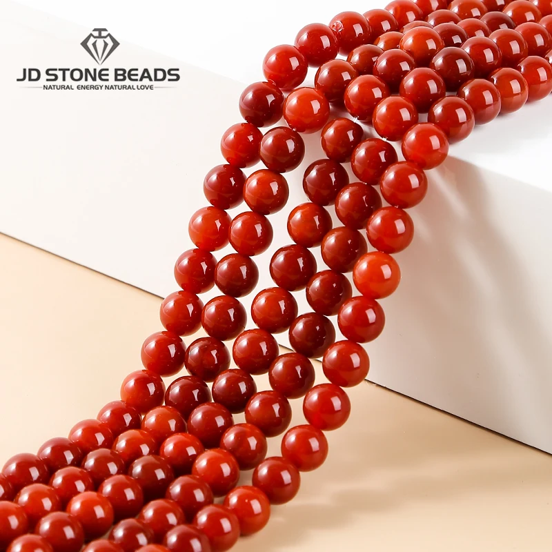 

Hot Selling Lucky Gifts China Red Agate Spacer Loose Beads 8MM For Jewelry Making Bracelet Necklace DIY