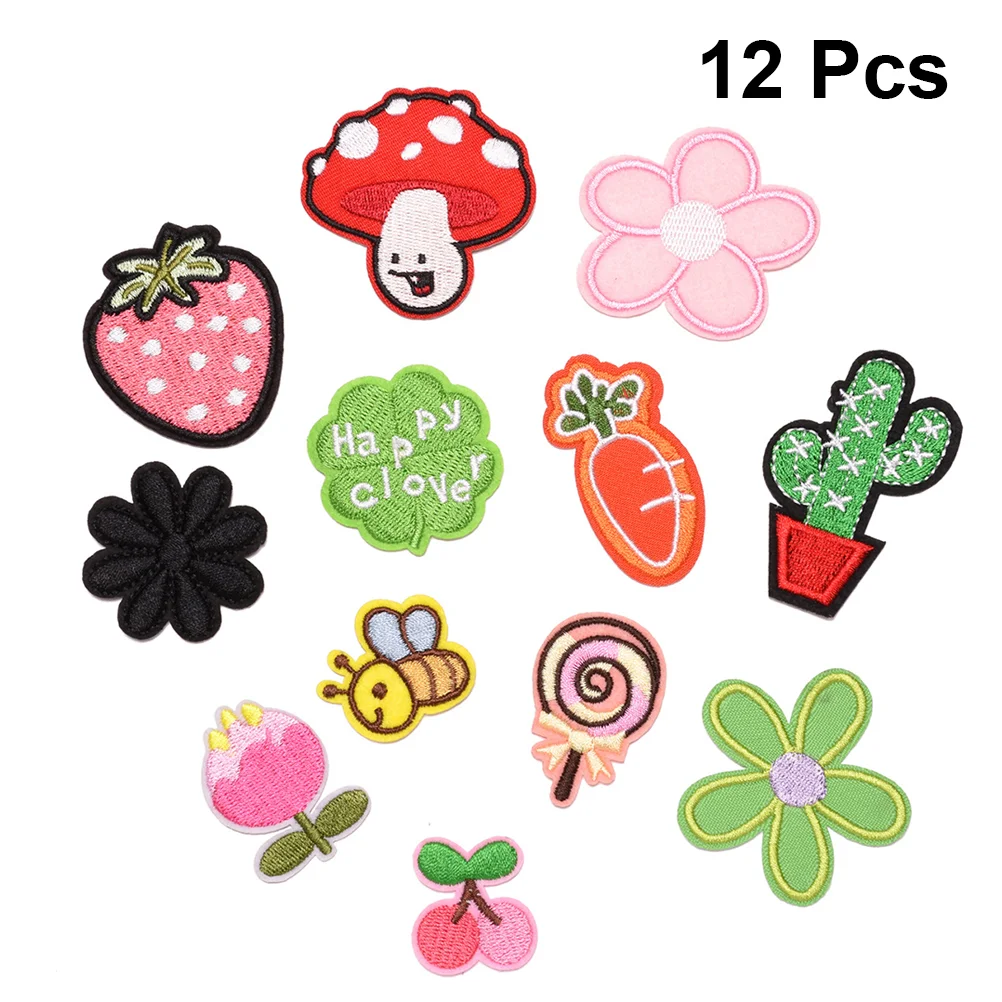 

Sewing Clothes Patch Diy Cartoonfruit Decorative Embroidered Applique Sew Decal Iron Flowers Repair Kids S Colorful Ironing
