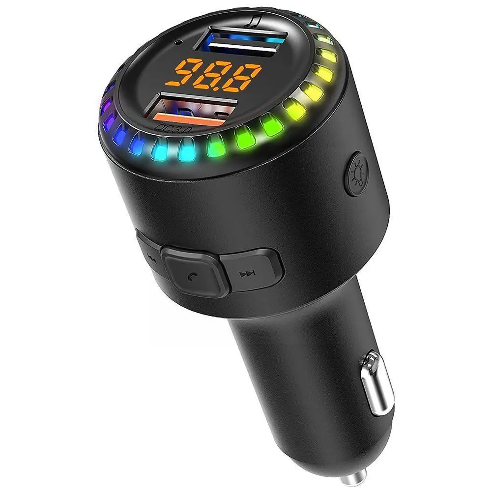 

FM-трансмиттер адаптер питания Bluetooth-совместимый Автомобильный приемник радио плеер MP3 FM комплект беспроводной модулятор громкой связи J1A5