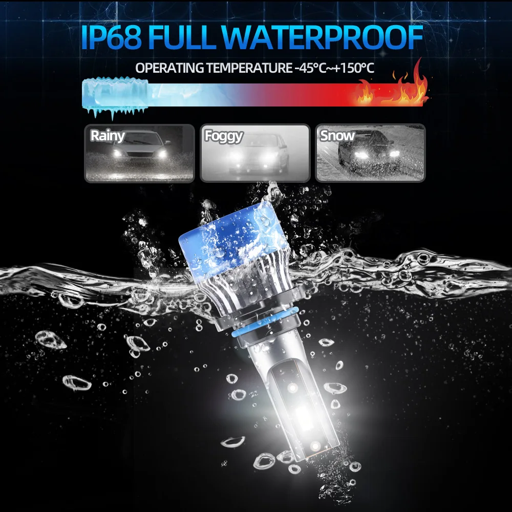 9012 HIR2 Автомобильные фары 12 В Светодиодная лампа 2011 лм турбо для Opel Astra J 2012 2013 2014 2015