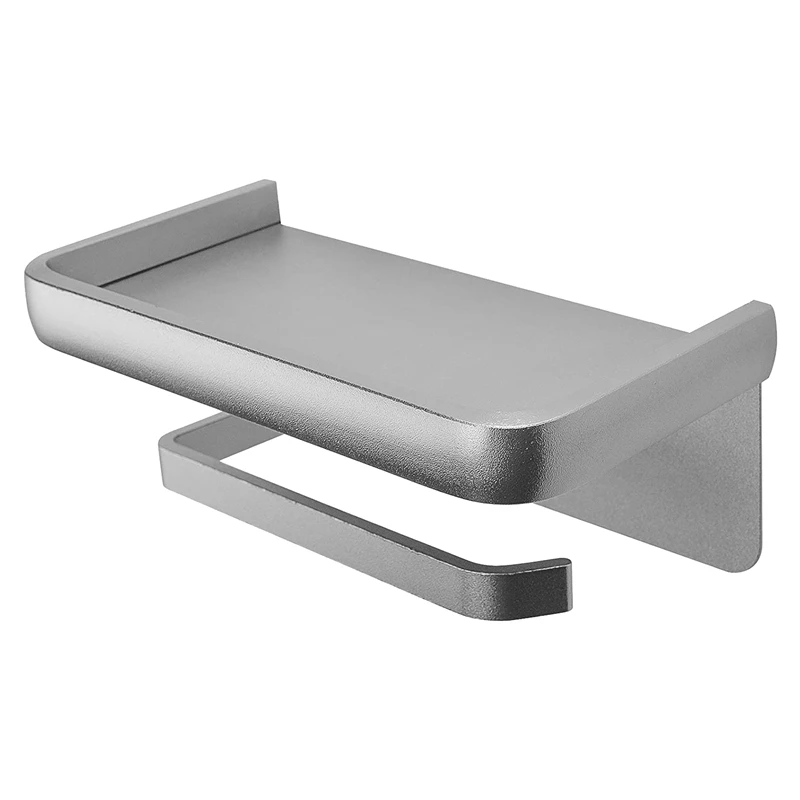 

Держатель для бумаги Toliet с полкой для телефона для ванной комнаты, настенный диспенсер для туалетных рулонов с полкой