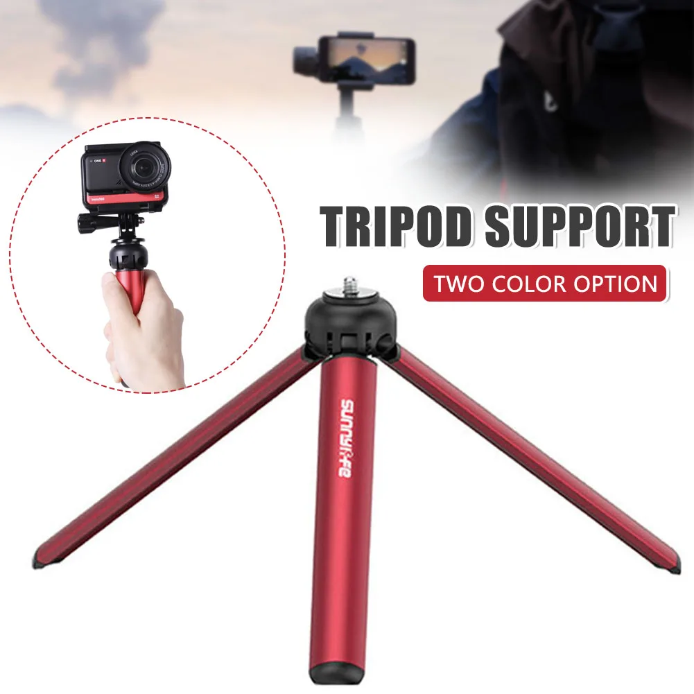 

New 2-In-1 Pole Tripod for Action Camera Mini Selfie Stick Aluminum Alloy Made Pocket Size Hand Grip Monopod with Drawstring Bag