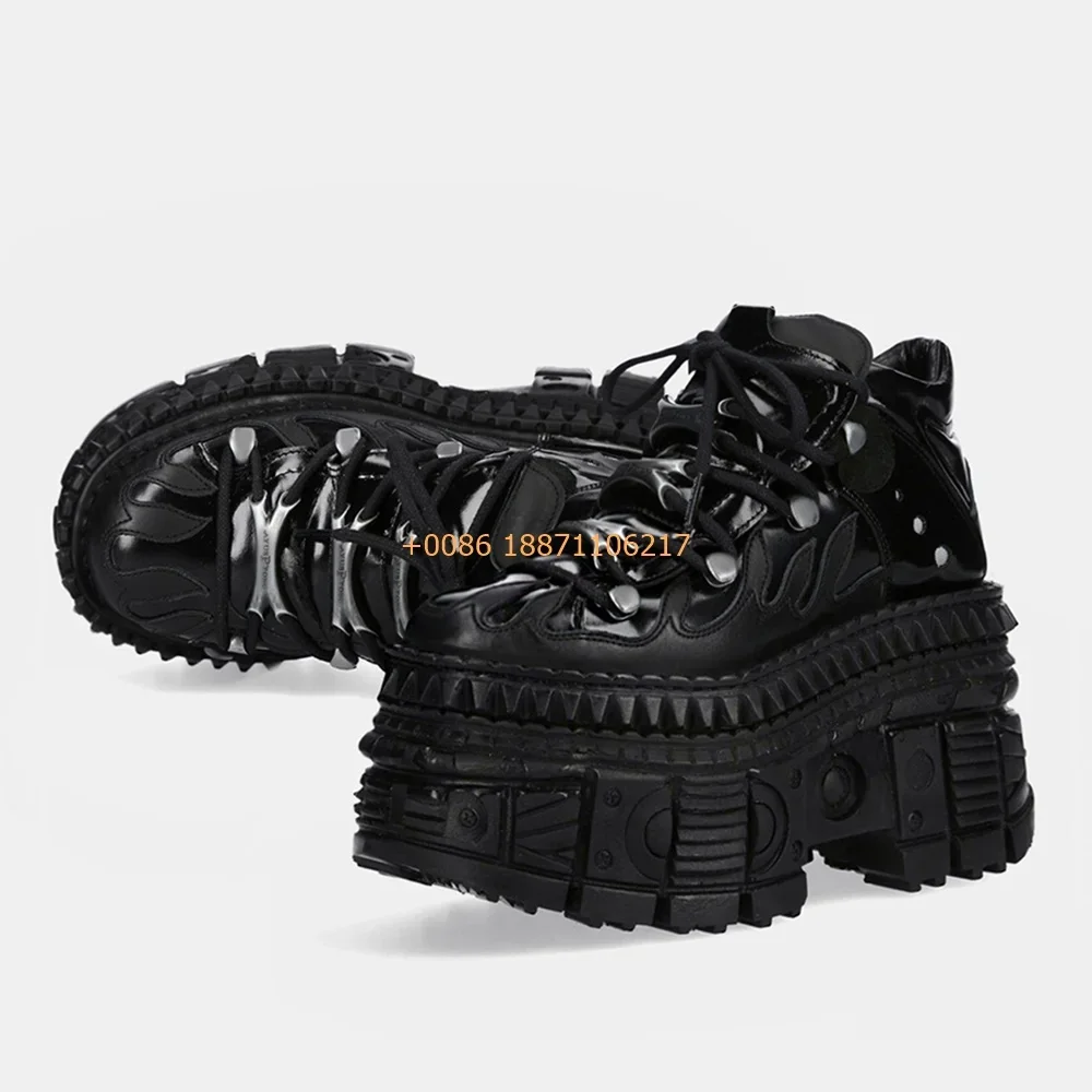 Короткие ботинки с круглым носком и металлическими заклепками 2024 новые модные