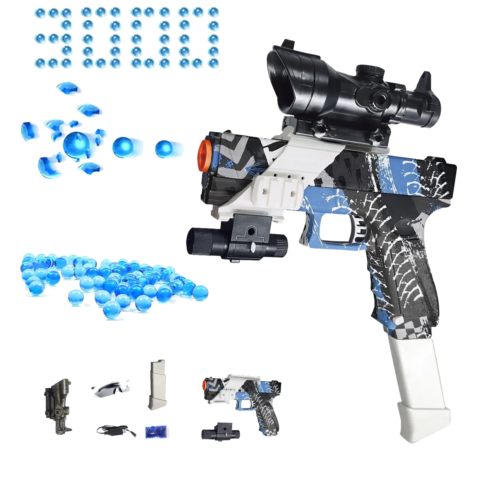

Electric Burst Pistol Desert Eagle Graffiti Electric Water Gun Plastic Automatic Pistol Gel Ball Splatter Gun Gel Ball Blasted