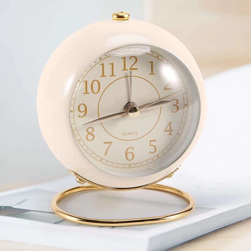 Маленькие настольные часы классические нетикающие кварцевые аналоговые