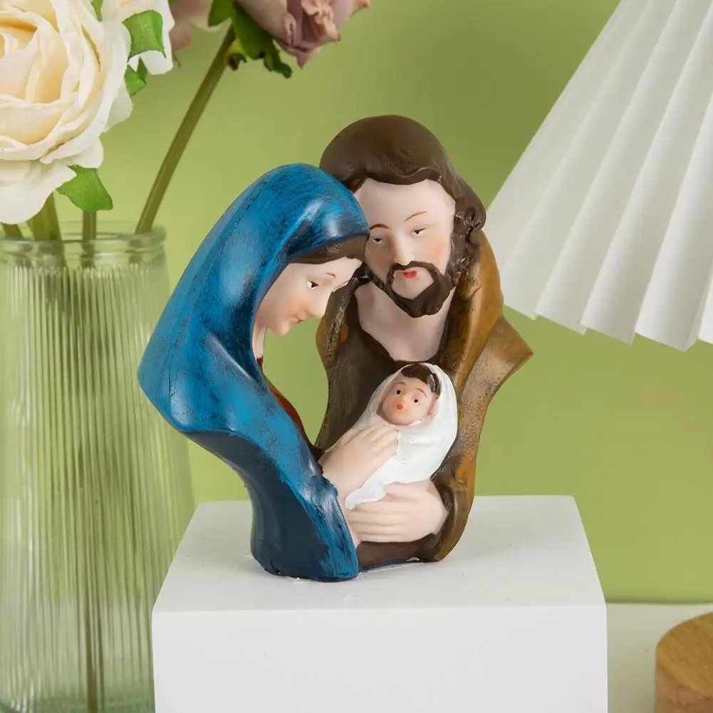 Скульптура святой семьи статуя рождественской из смолы Иосиф Мария Иисус