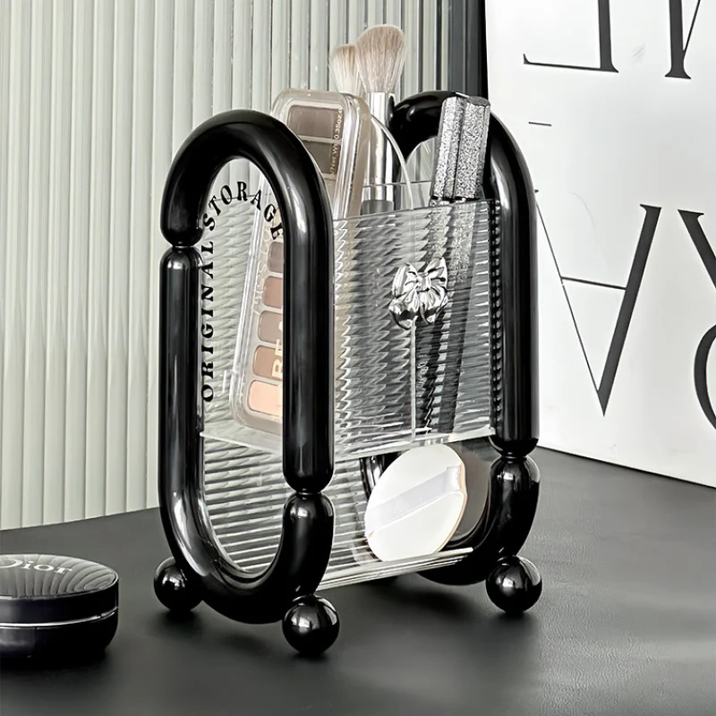 Держатель для кистей макияжа акриловый органайзер спонжей витрина 4-слотовая