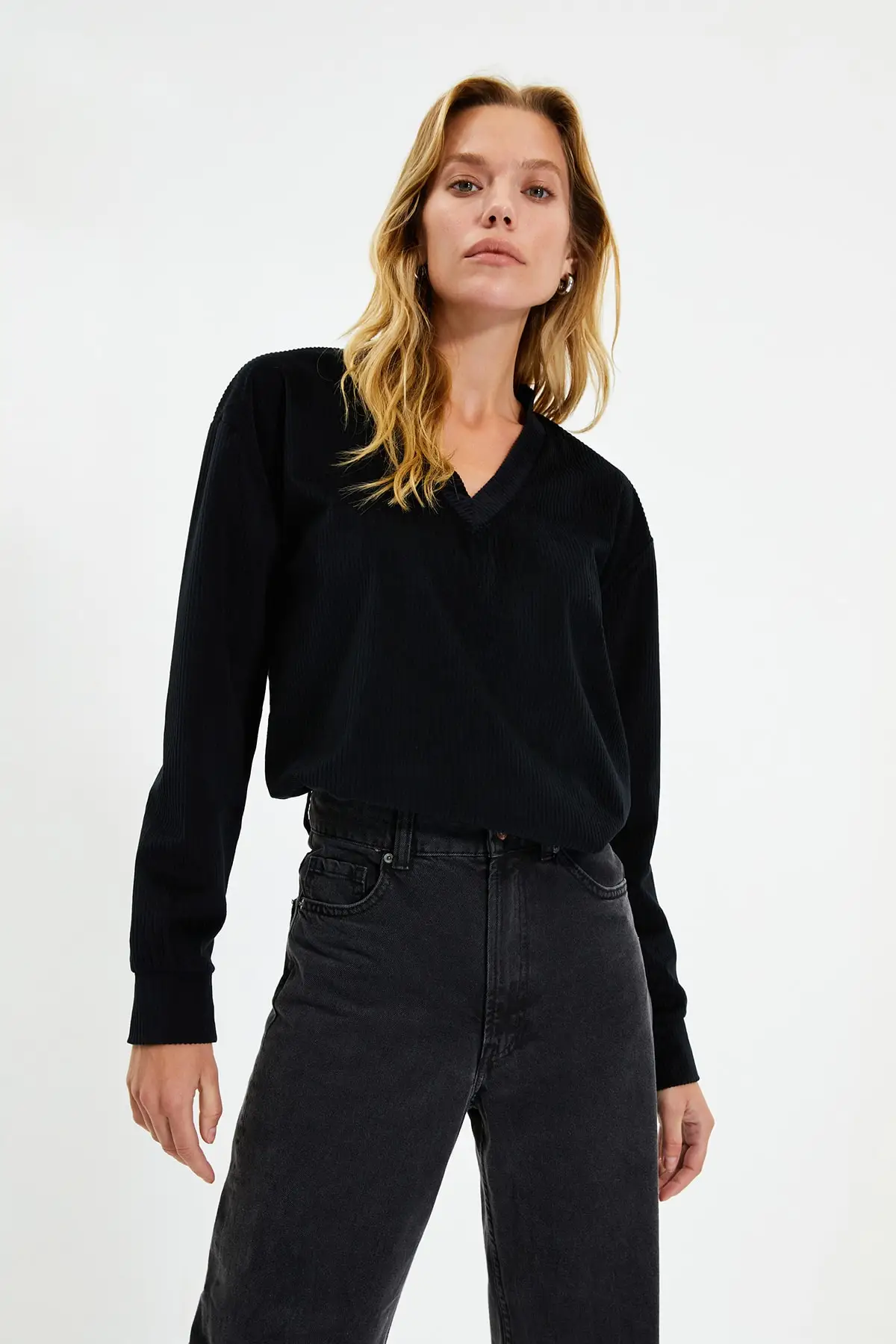 

Trendyol Corduroy Knitted Blouse TWOAW22BZ0927
