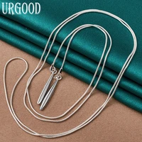 925 sterling silver 22 inches snake chain necklace for women party engagement wedding fashion jewelry