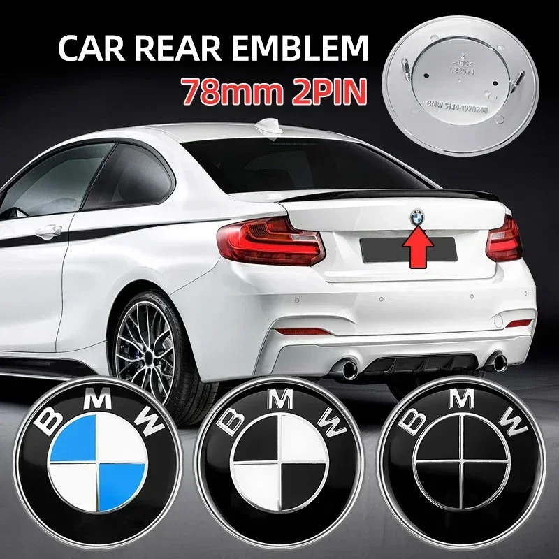 1 шт. 78 мм Эмблема багажника заднего значок для BMW 51141970248 E53 E66 2 булавки Серебряная
