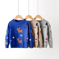kids sweaters autumn winter baby boys girls clothes christmas deer print long sleeve knit pullover tops children cotton clothing