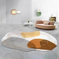 nordic irregular carpets for living room non slip circular floor mat decoration bedroom carpet large area special shaped carpet